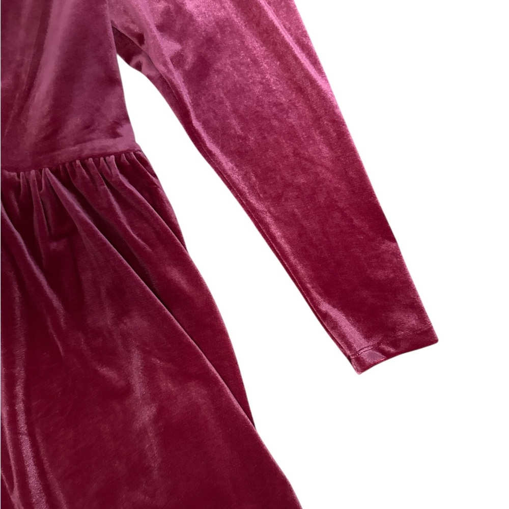 MAKE OFFER Elegant Velvet Long Sleeve Cherry Splash Plus Size Dress 1X - Picture 8 of 15